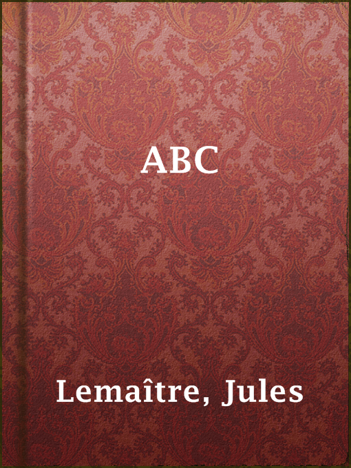 Title details for ABC by Jules Lemaître - Wait list